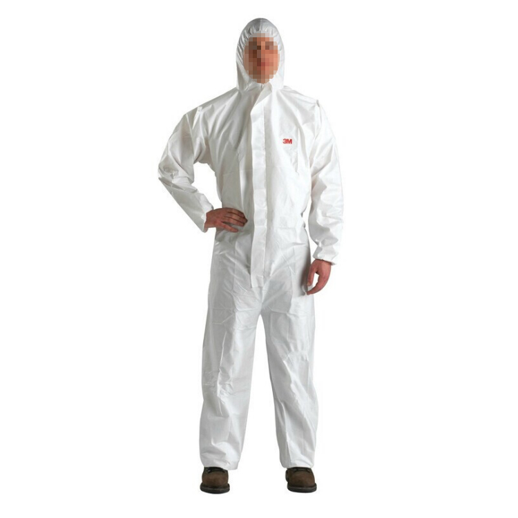 3M 4510白色带帽连体防护服